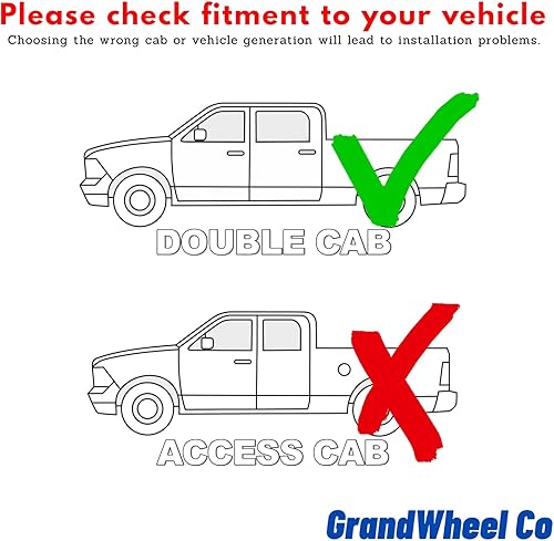 Miniatura 2 de GrandWheel Cinta teñida de humo Co en la visera de ventilación de ventana lateral, deflectores de lluvia compatibles con Toyota Tacoma 2016 2022