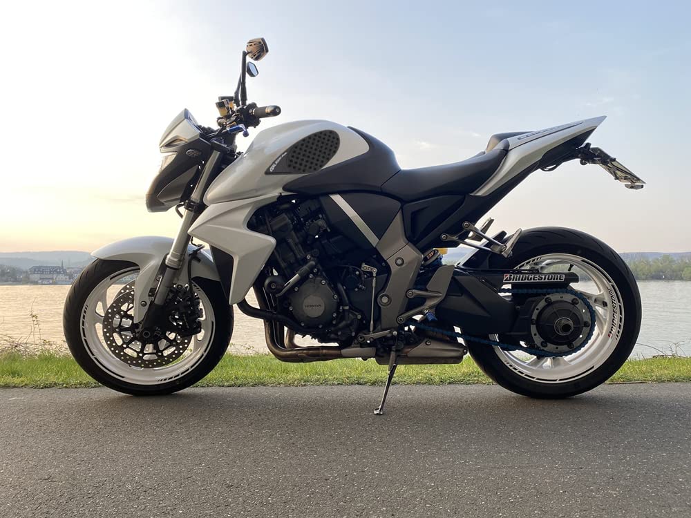 Adesivi laterali per serbatoio da moto Grip per le ginocchia Protettori in gomma nera Gas serbatoio Traccia Compatibile con e la maggior parte delle moto con serbatoio in metallo