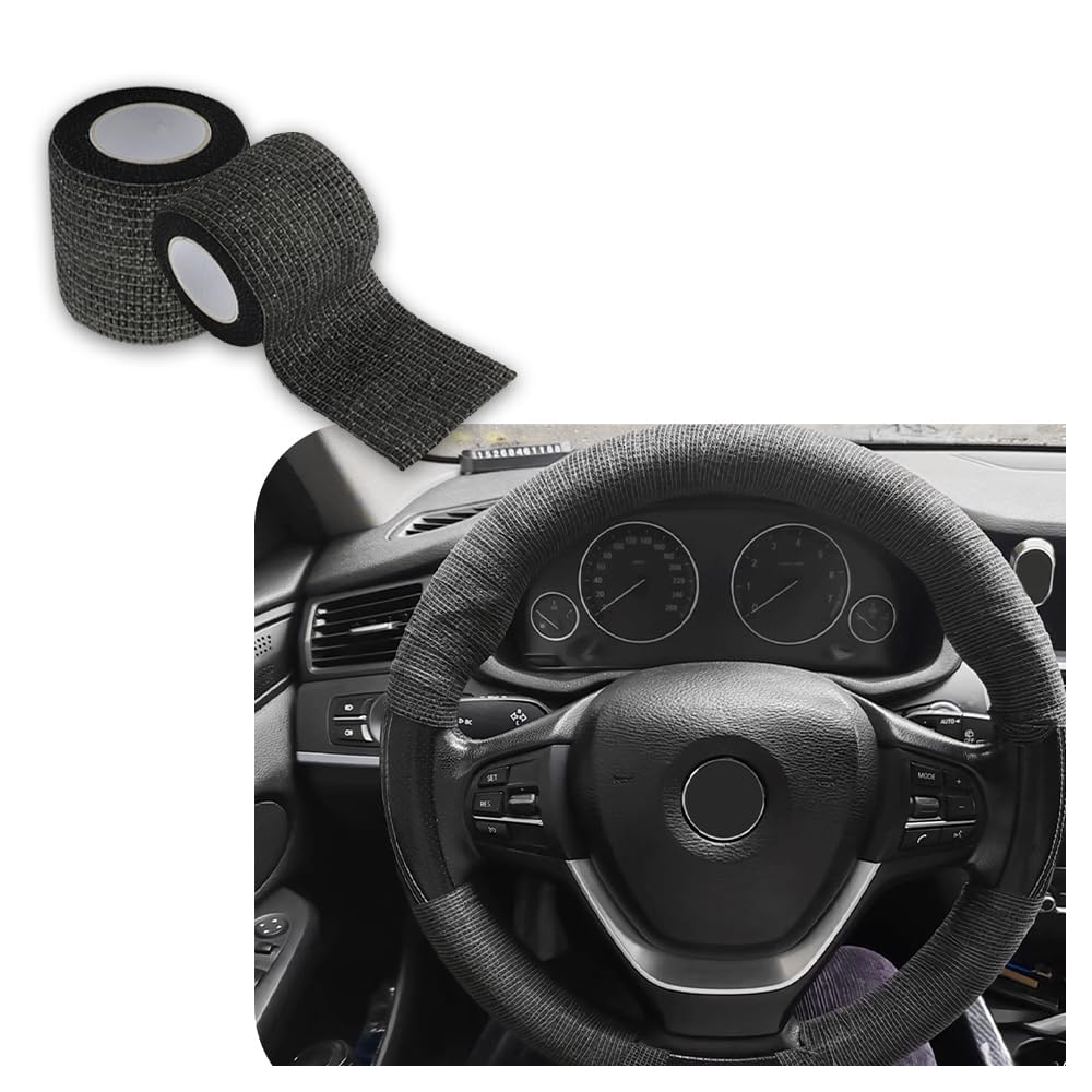 Tryagat 2 Rolls Steering Wheel Wrap Tape for Geely Starray Em-i 2025 2026, Self-Adhesive Protective Grip Anti-Slip Breathable Durable Easy Installation