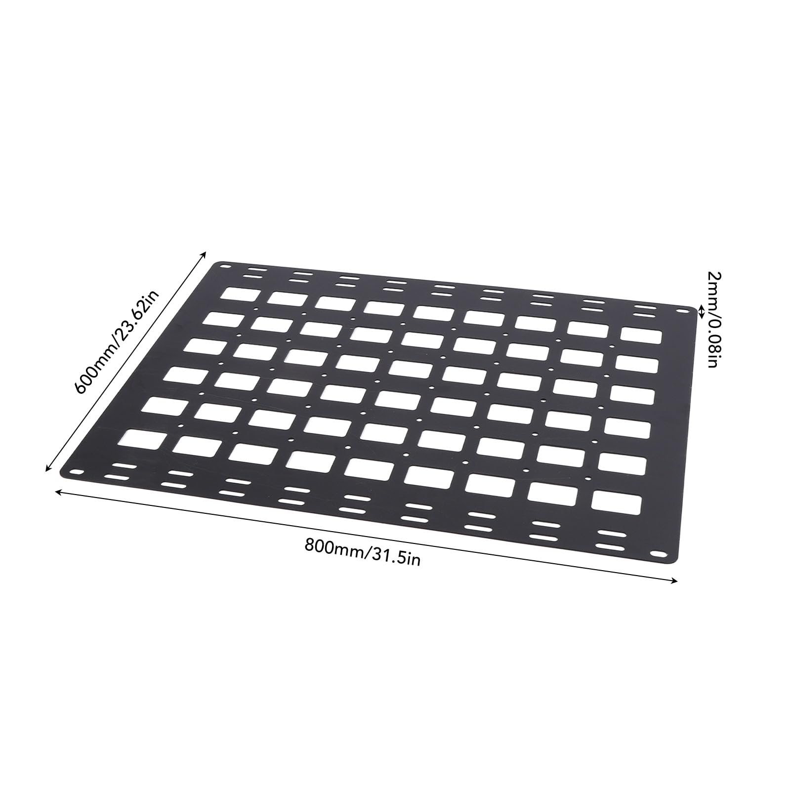 KIMISS Pannello Portaoggetti per Pianale di Camion - Pannello Molle in Lega di Alluminio 800x600 Mm con Montaggio Versatile per Utensili e Accessori