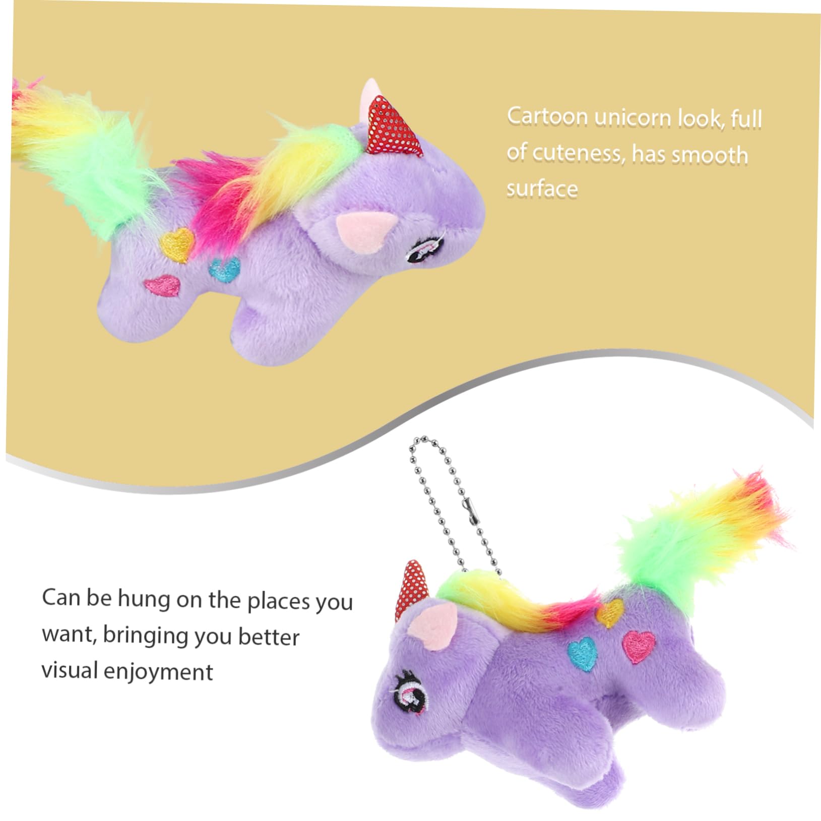Garneck 20pezzi Portachiavi Unicorno Peluche Decorazione Per Chiavi Accessori Da Viaggio e Regalini Per Compleanni e Feste Idea Adatta Per Ragazza e Adolescenti