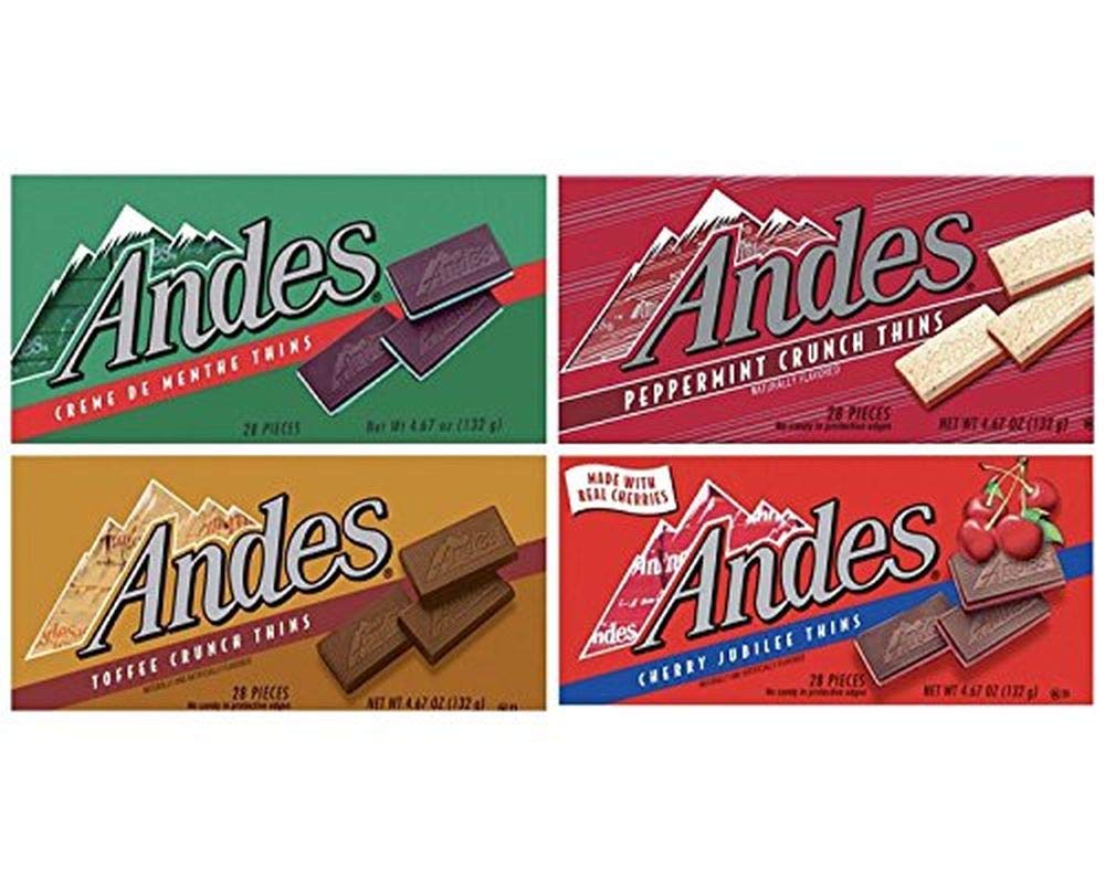 Amazon.com : Andes Thins 4 Pack - Creme De Menthe, Cherry Jubilee