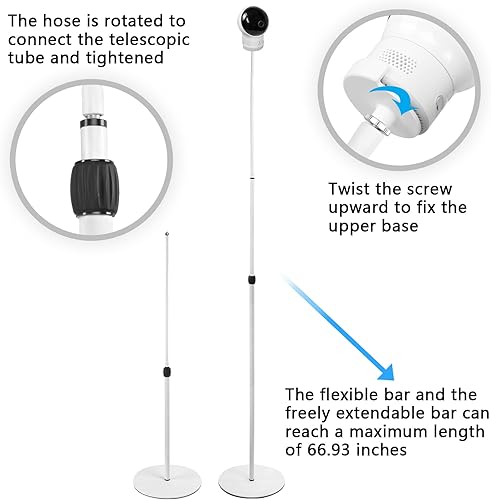 Vista 3 de HOLACA Soporte de piso de 36 pulgadas o 70 pulgadas para Eufy SpaceView, Spaceview SPro, Care Baby Monitor 2 y Eufy 720P Video Baby Monitor, Indoor