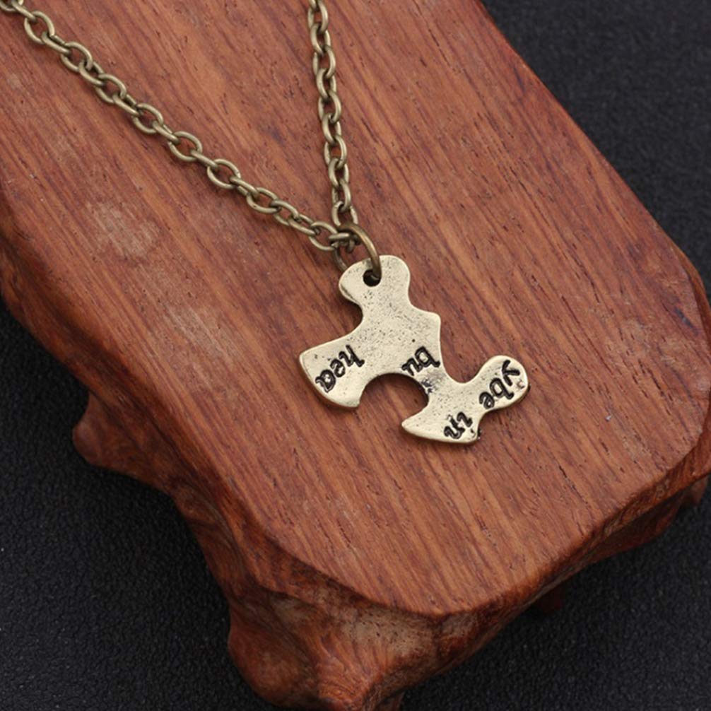 Image secondaire de 6pièces Collier Puzzle Amour Amie Ensemble De Pendentifs Créatifs Pour Bijoux De Mode À Porter Ensemble Pour Meilleure Amie