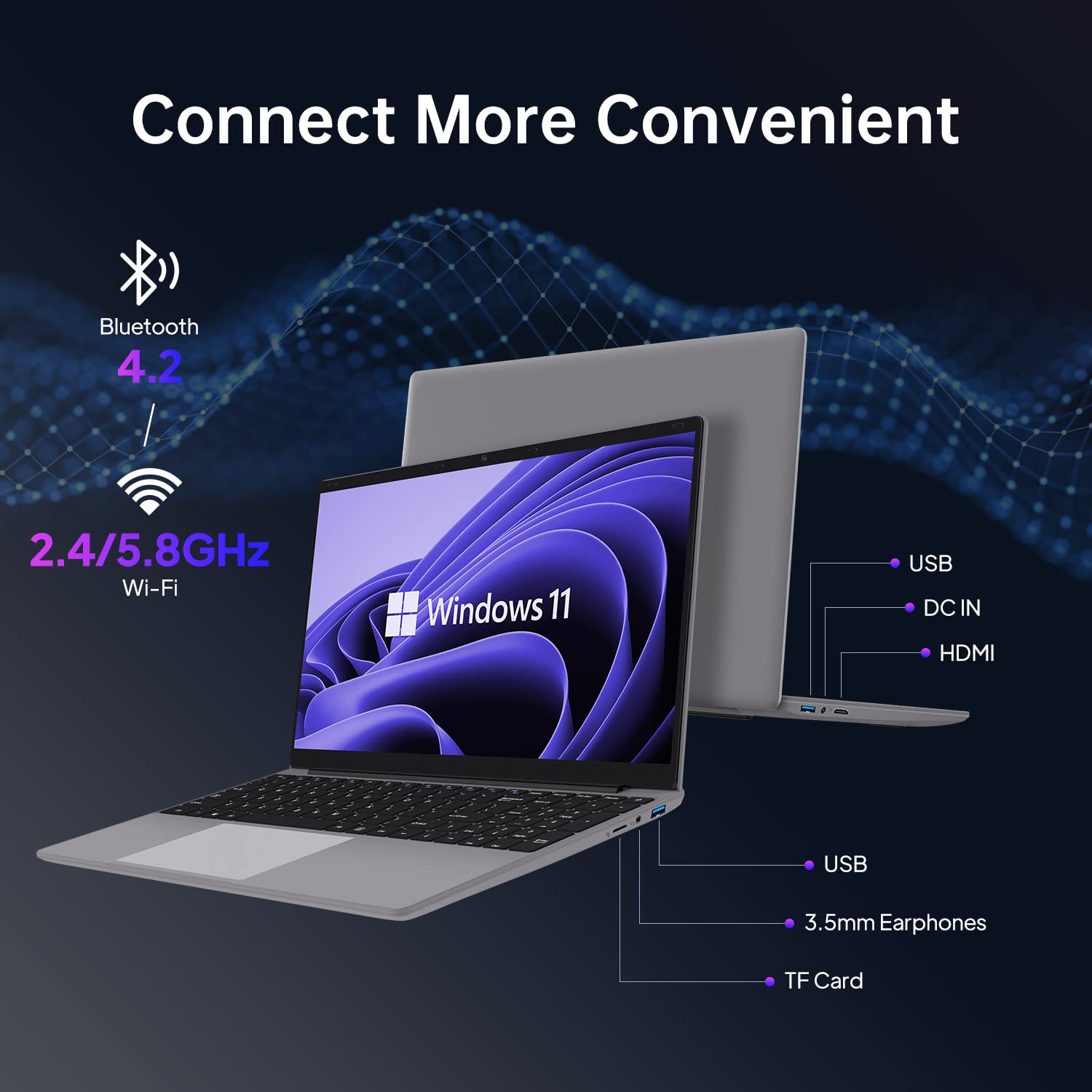 ApoloSign Laptop Computer, 15.6 Inches FHD IPS 1080P Display, 512GB SSD (Expandable 1T) 12GB DDR4 Windows 11 Light Laptops with Intel Celeron N5095 Quad-Core Processor, Up to 2.8GHz