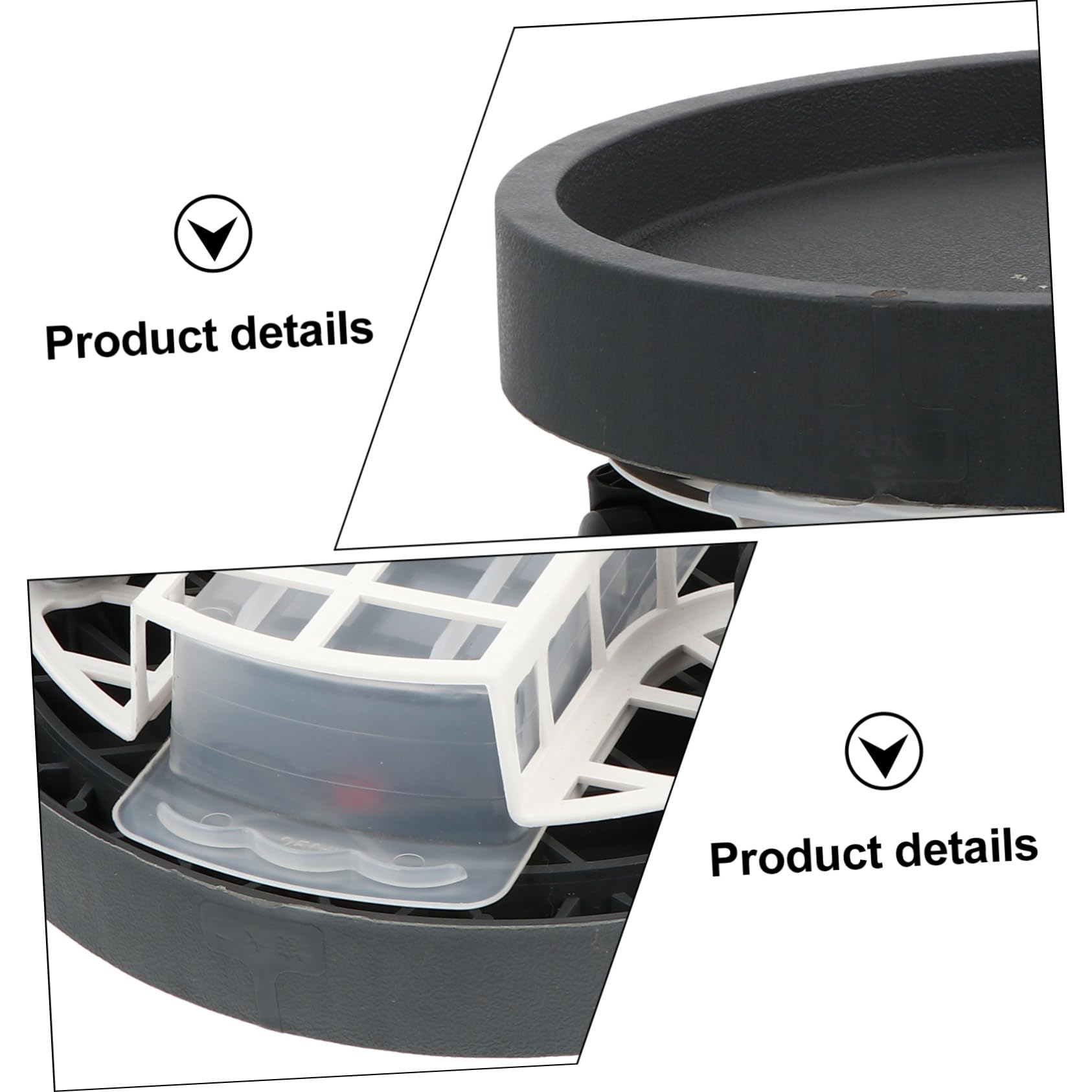 Plateau à Roulettes Pour Pots De Fleurs - 25,5 X 25,5 Cm - Support Mobile Pour Plantes Lourdes - Facilite Le Déplacement