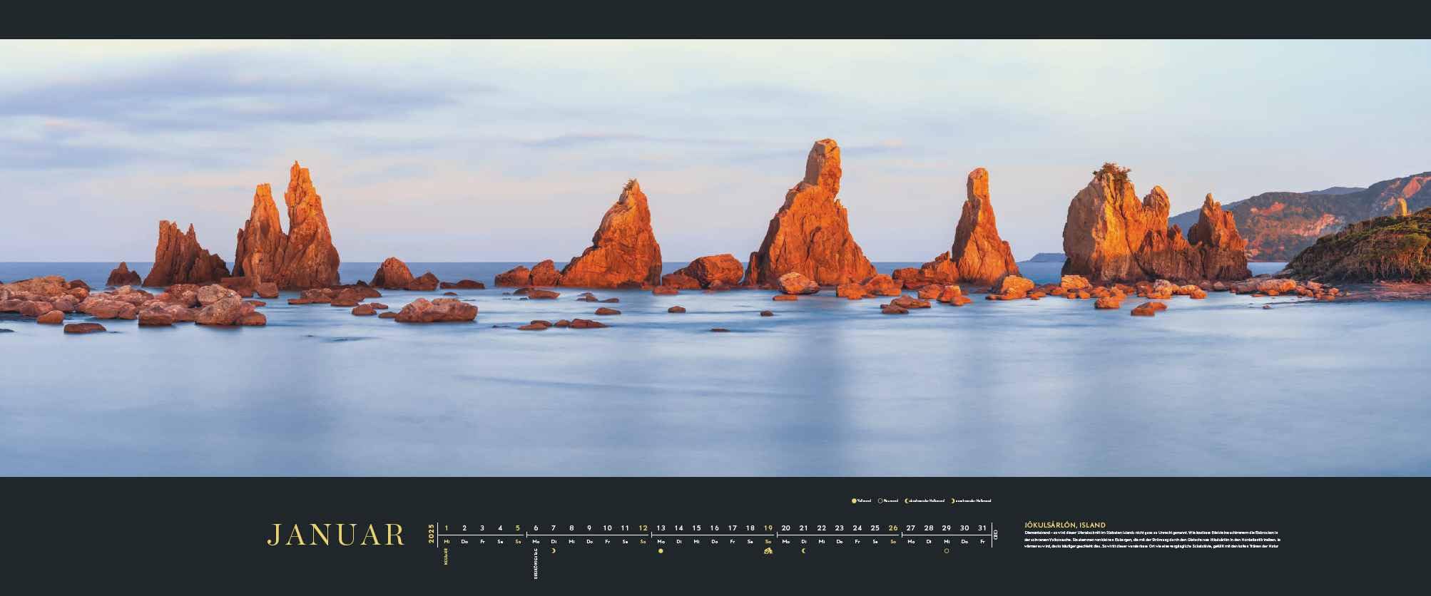 GEO Panorama: marina 2025 – Calendario panoramico – Calendario da parete – Grande formato – 120 x 50 cm