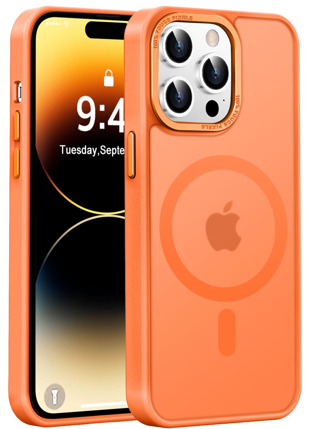 Newfuture Designed for iPhone 14 Pro Case with Magnetic [13 FT Military Drop Protection] [Compatible with Magsafe] Slim Translucent Matte Shockproof