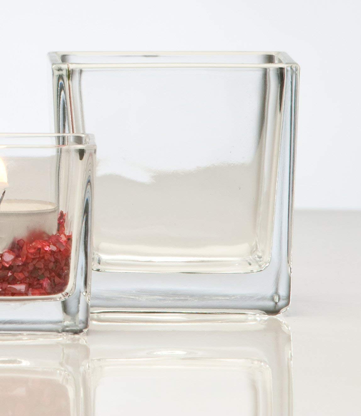 Sandra Rich Glasvase Cube klar eckig 8 cm Ø 8,0 x 8,0 cm