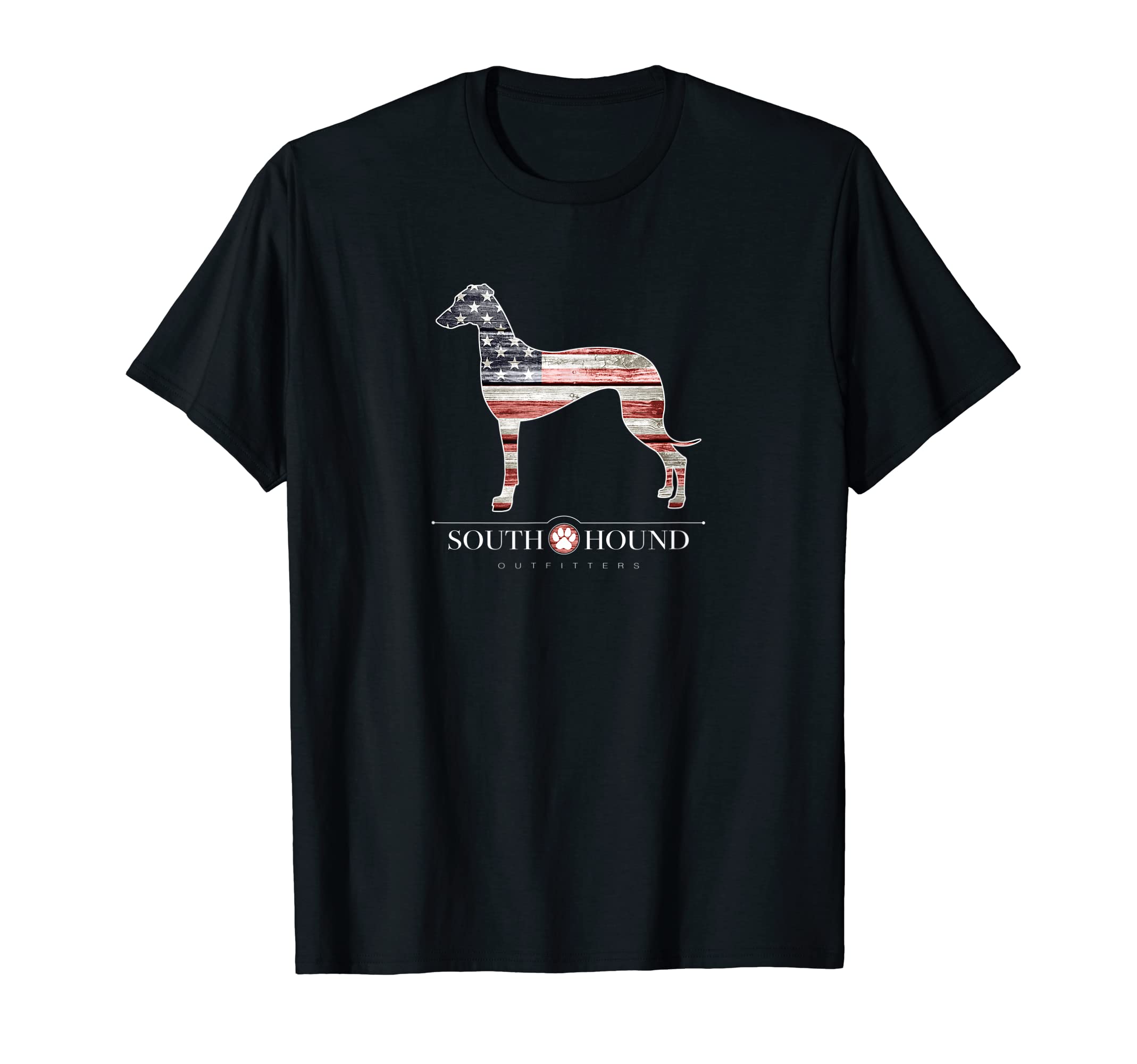Patriotic Greyhound, American Flag T-Shirt