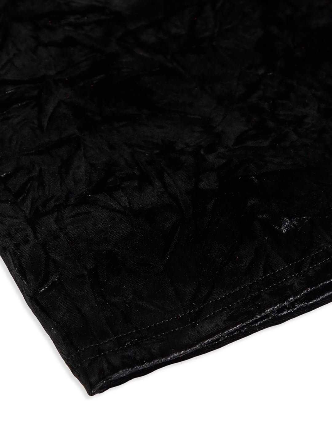 CHILINS Girls Black Velvet Party Top β Flutter Sleeve 2