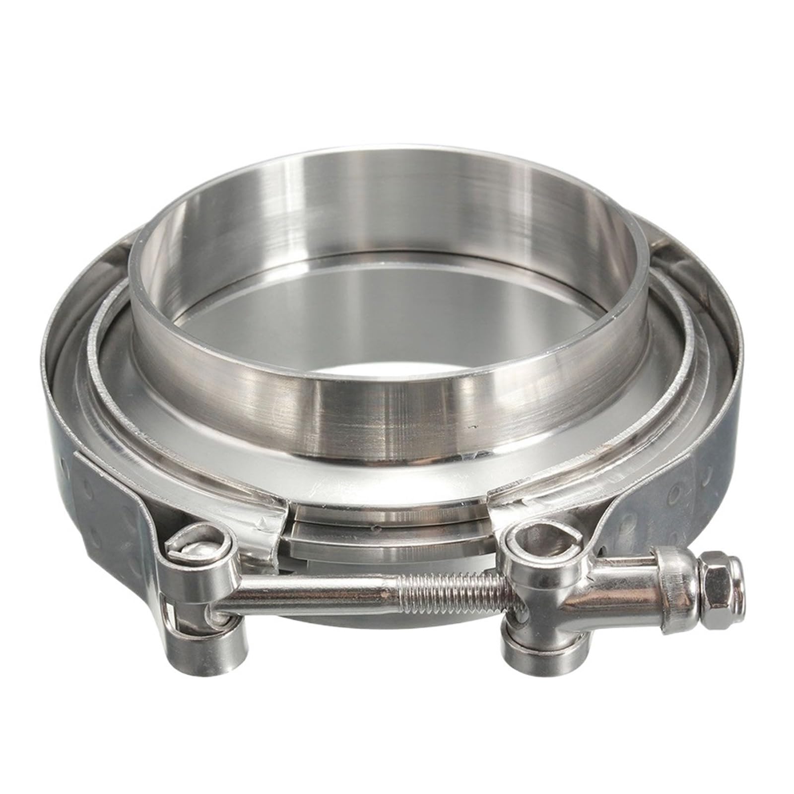 Ygleeuli Men's One Color V Band Clamp 1.5-6.0" Tubor Exhaust V Band Clamp With And Fe Flange Design For Pipe Stainless Steel(4.5Inch)
