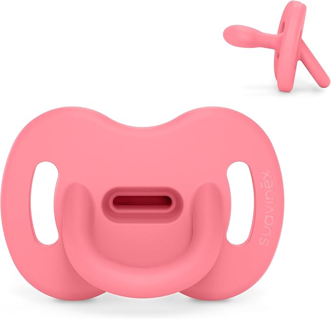 Suavinex, Chupete Todo Silicona, para Bebés 6/18 Meses, con Tetina Fisiológica Sx Pro, Súper Blandito y Flexible, Ideal para Dormir, Respeta el Desarrollo Bucodental, Colour Essence, Fuchsia