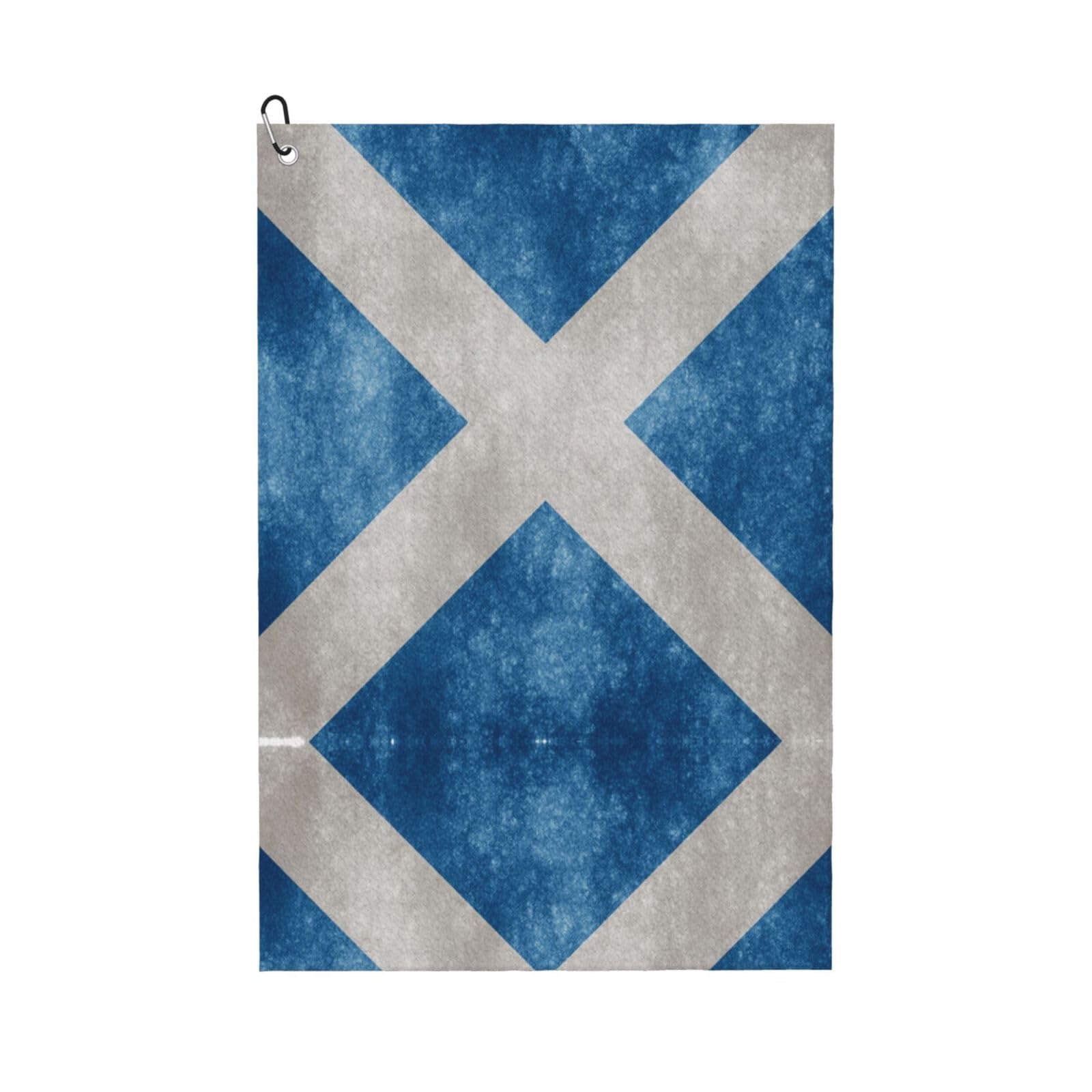 peiyeety Vintage Scotland Flag Microfiber Golf Towel with Carabiner Clip, 16x24 Inch Absorbent Waffle Weave Towel for Golf Bags
