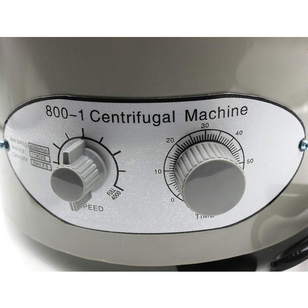 Centrifugadora eléctrica de mesa de 25 W, 4000 rpm, 6 x 20 ml