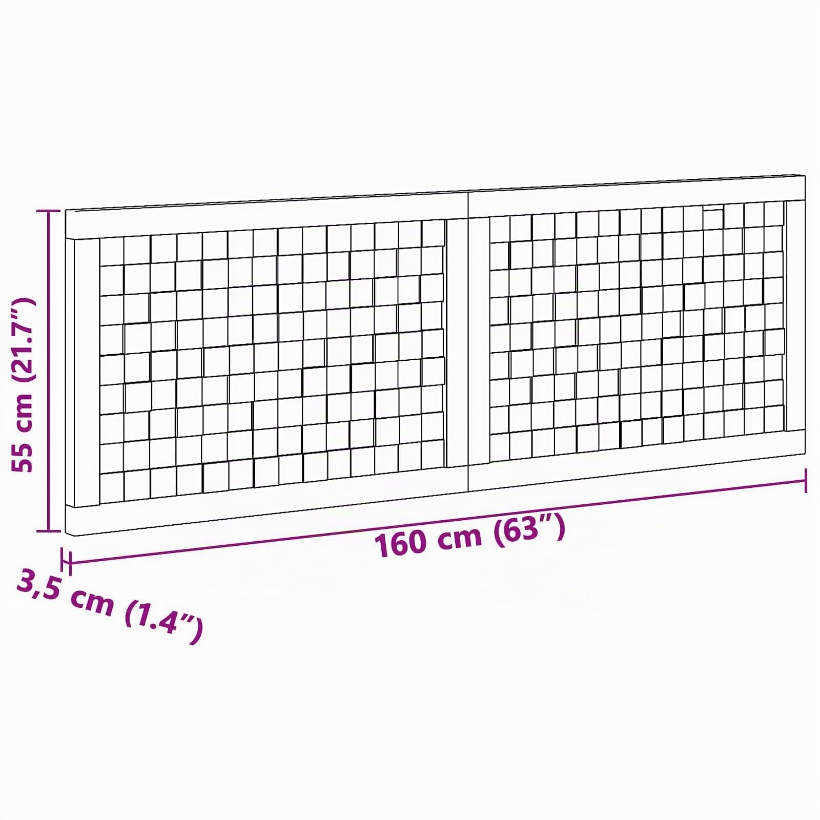 vidaXL Cabecero de Cama Natural Madera de Teca Maciza