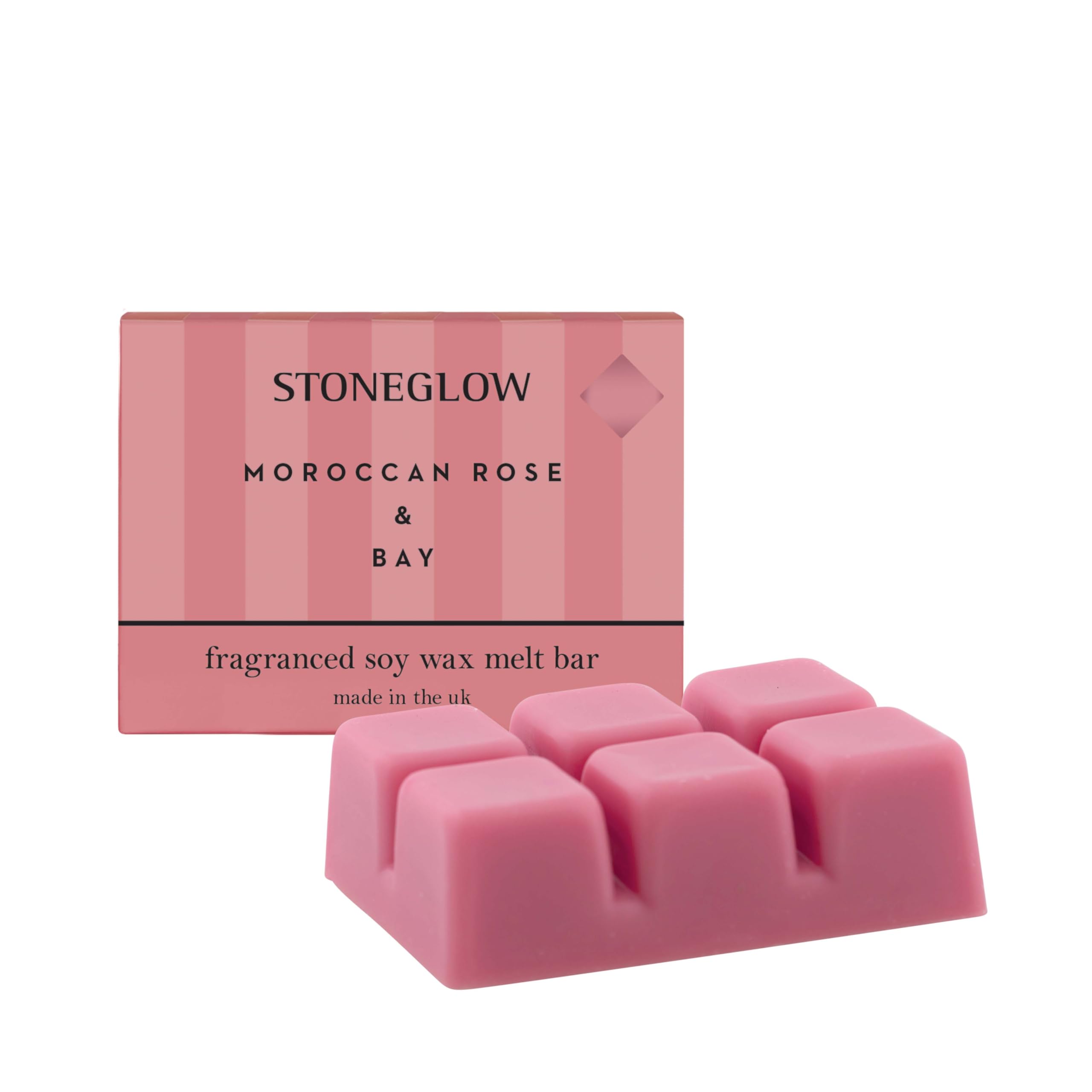 Stoneglow Pink Modern Classics Collection - Moroccan Rose & Bay Soy Wax Melt Bar 79G