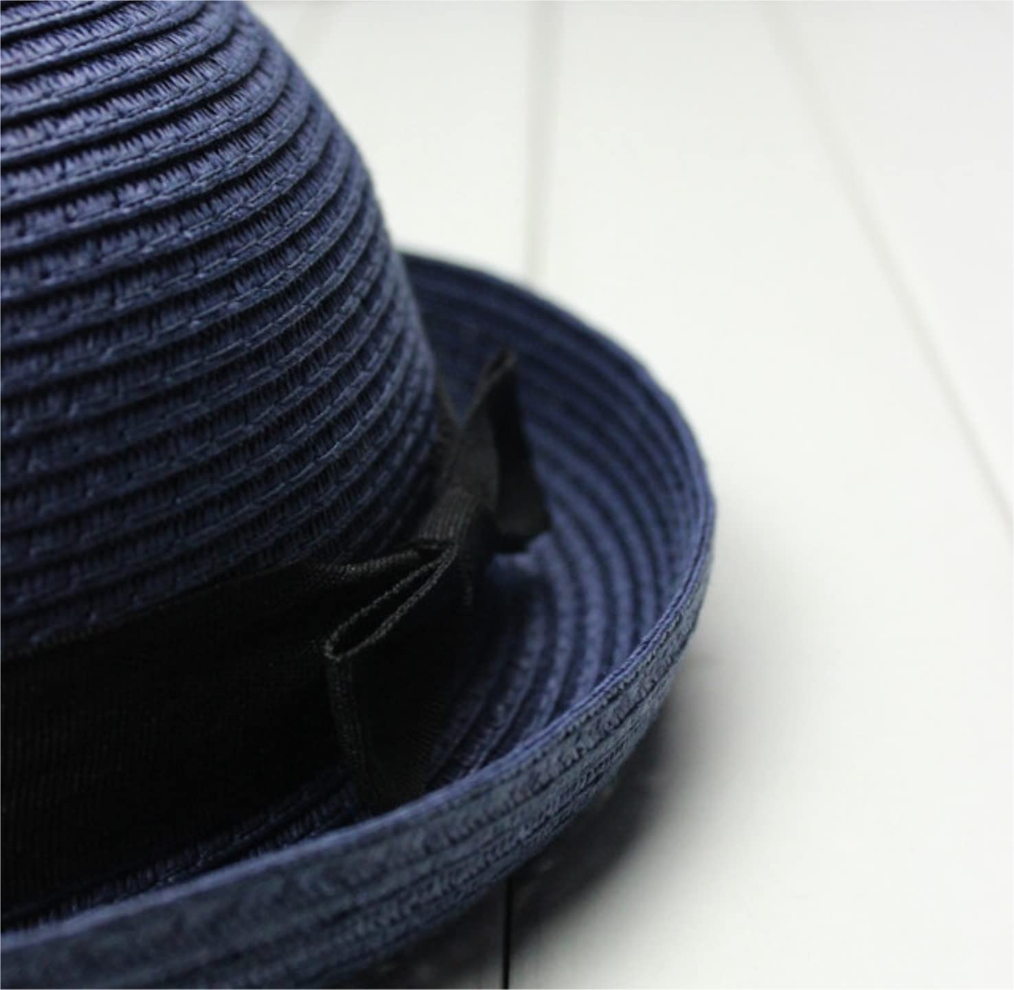 Accessorio Capelli Cappello di paglia con fiocco estivo Protezione UV da sole spiaggia donna in tweed Interno Ed Esterno