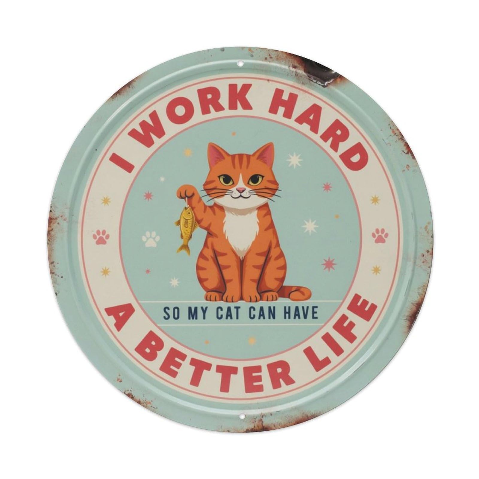 Funny-Cat-Retro-Sign Metal Tin Sign Plaque