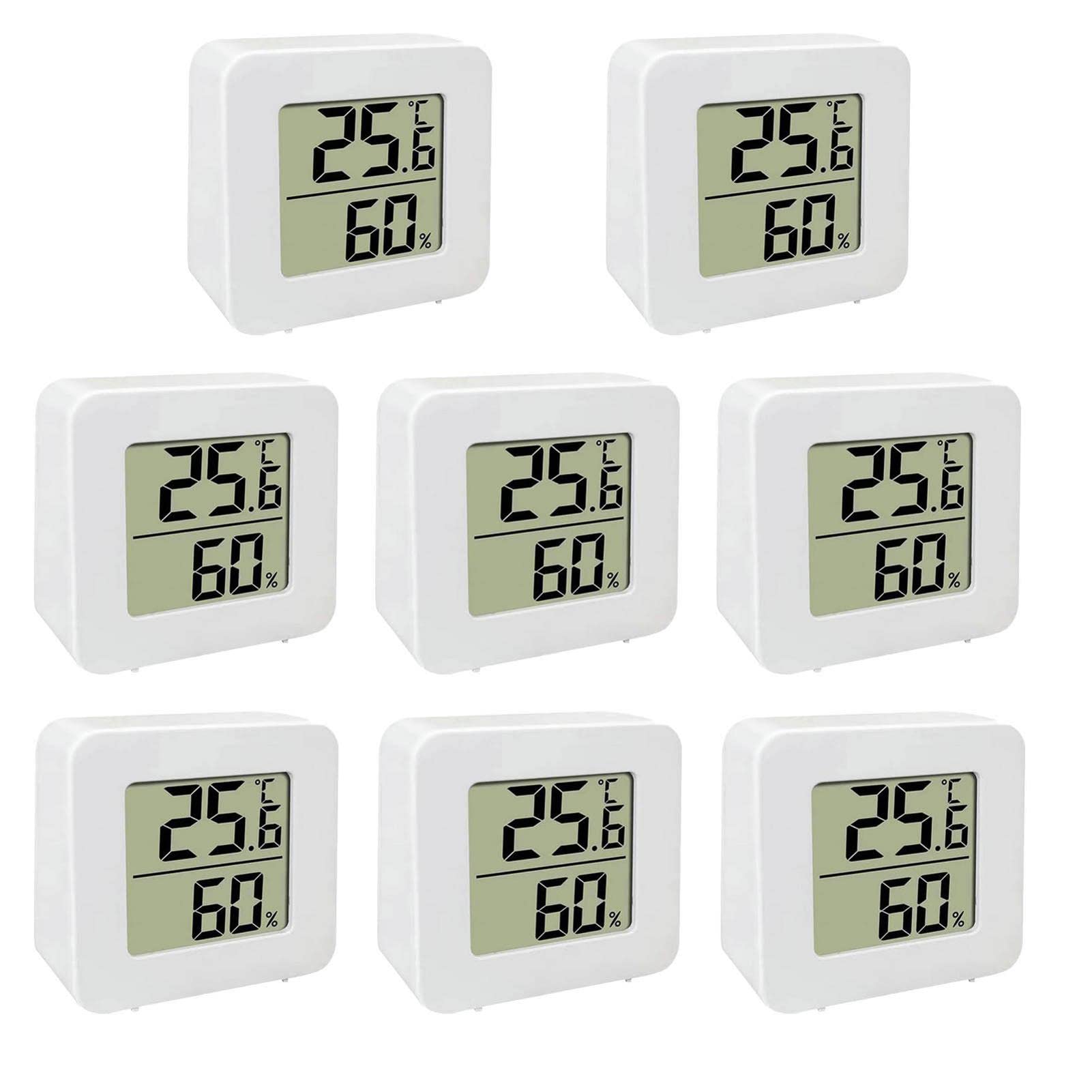 Pomurom LCD Digital Hygrometer Thermometer Indoor Room Hygrometer Indoor Accurate Humidity Gauge Meter, Temperature Humidity Monitor for Bedroom Greenhouse Warehouse Baby Room Cellar Car