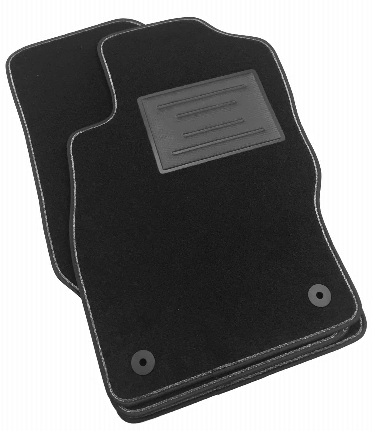 ASC Tappetini Auto Compatibili con Opel Corsa E 2014-2019, Moquette, Bordo Antiscivolo, Battitacco in Gomma