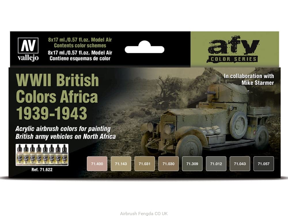 Vallejo 71.622 - Color Set, British Colors, Africa 8 x 17ml