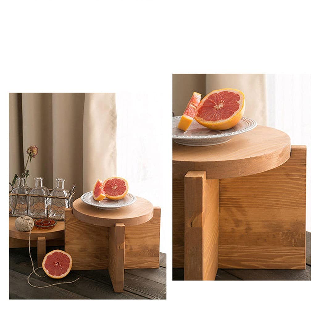 LUCBEI Kuchenständer ServierStänder Hochzeitstorte Base Fach Wald Hochzeit Dessert Tabelle Fenster Display Tablett Holzkuchenständer Kuchen Shop Display Stand Tortenständer (Size : D)