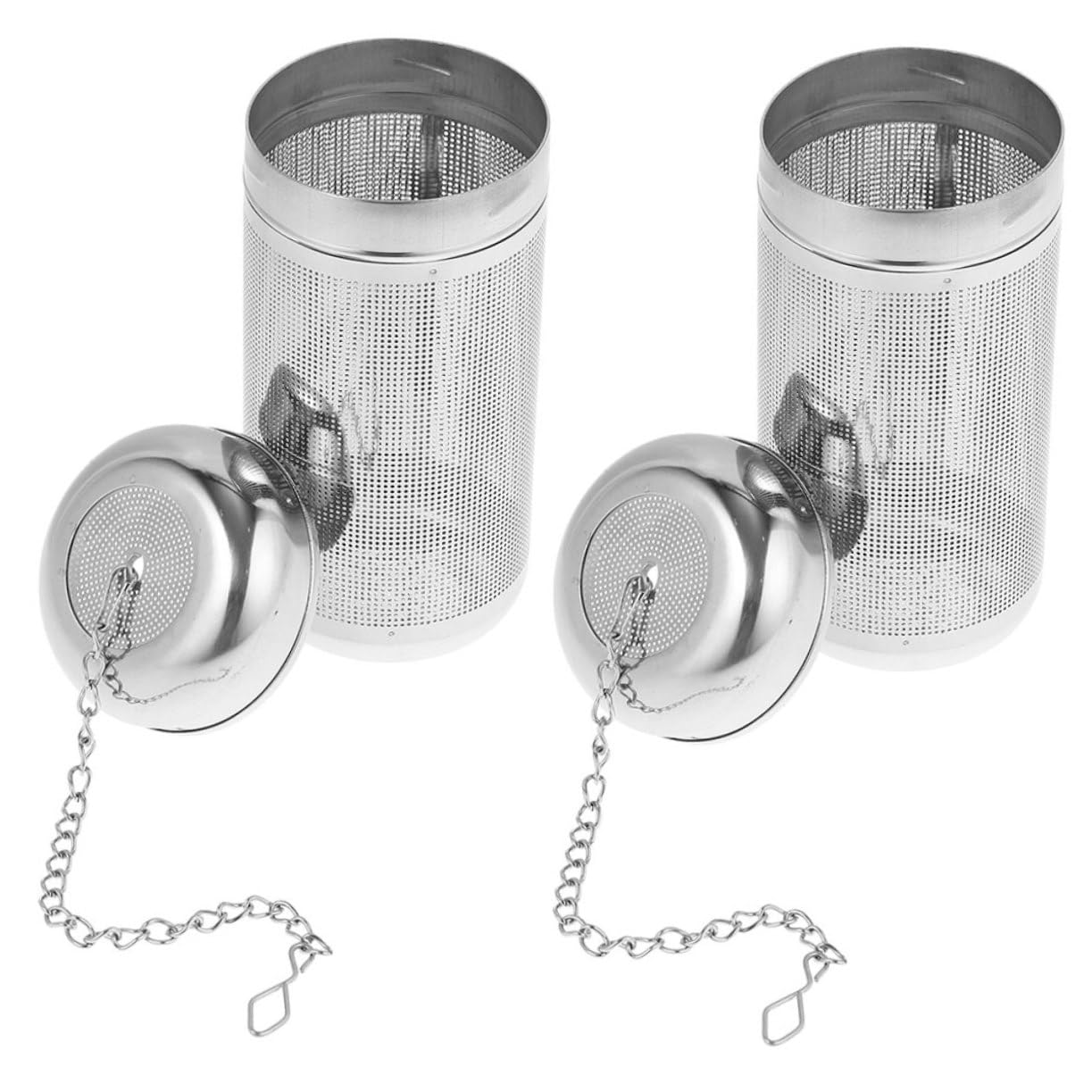 BEBEMOKO 2pcs Stainless Steel Tea Infuser Loose Leaf Strainer for Brewing Tea Soup and Seasoning Kitchen Essential