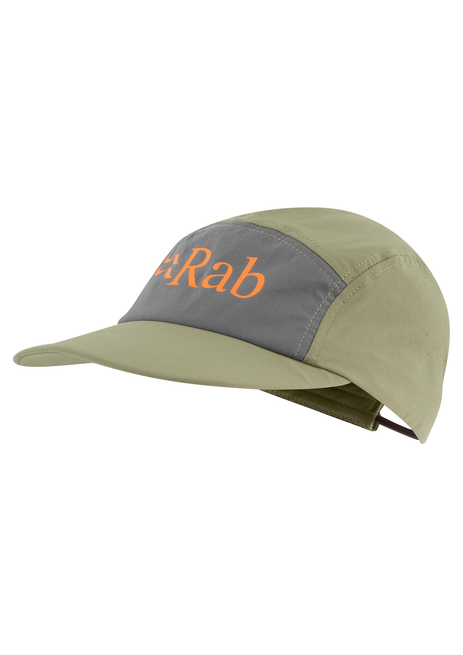 Rab Unisex Light Khaki/Graphene Talus 5 Panel Cap - Lightweight Breathable Hat For Trail Running & Hiking - One Size