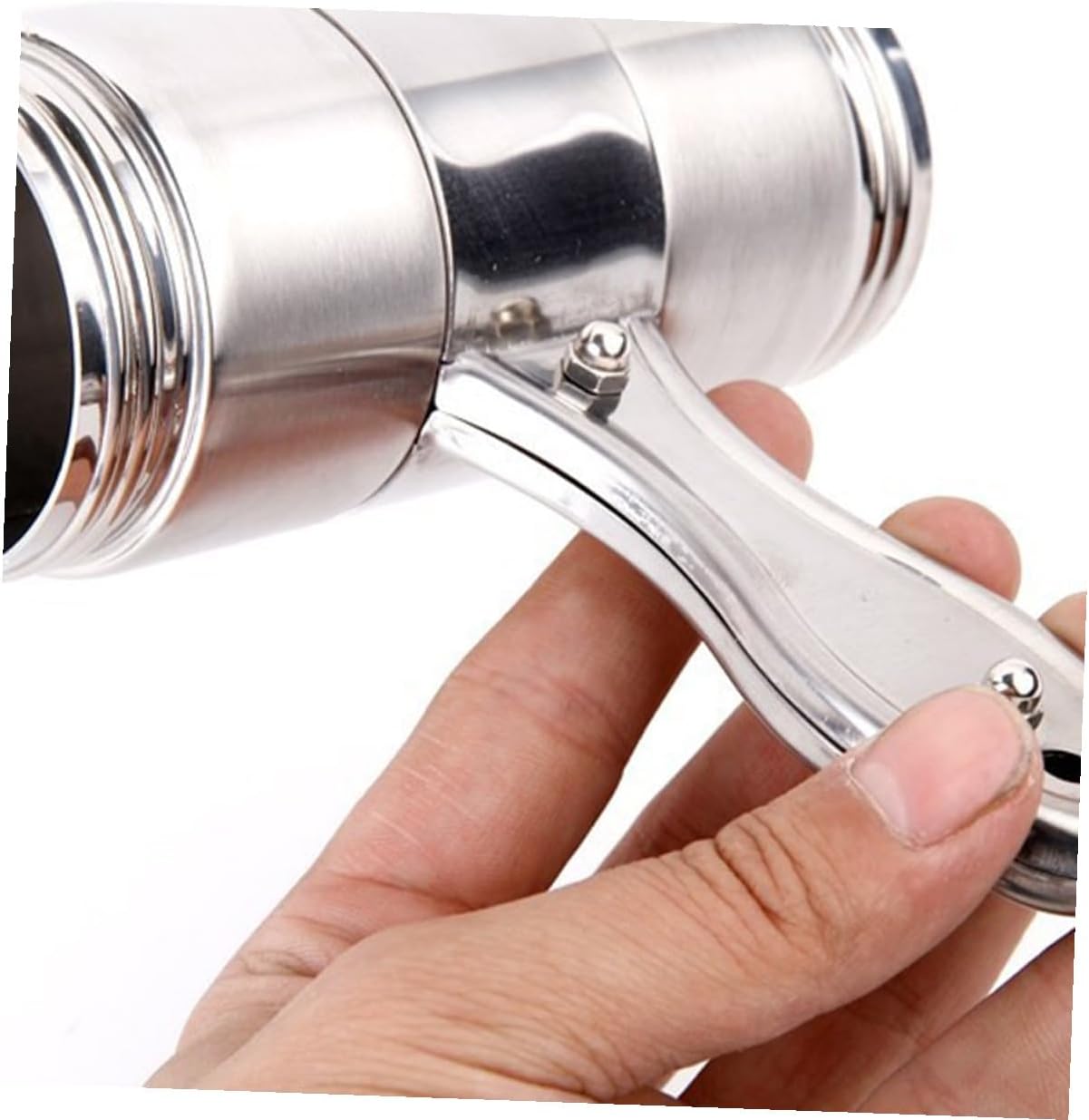 Manual Stainless Steel Noodle Press Machine with Kneading Dough Bag Household Kitchen Noodle Maker Tool in Orange Compact Hand-operated Pasta Maker