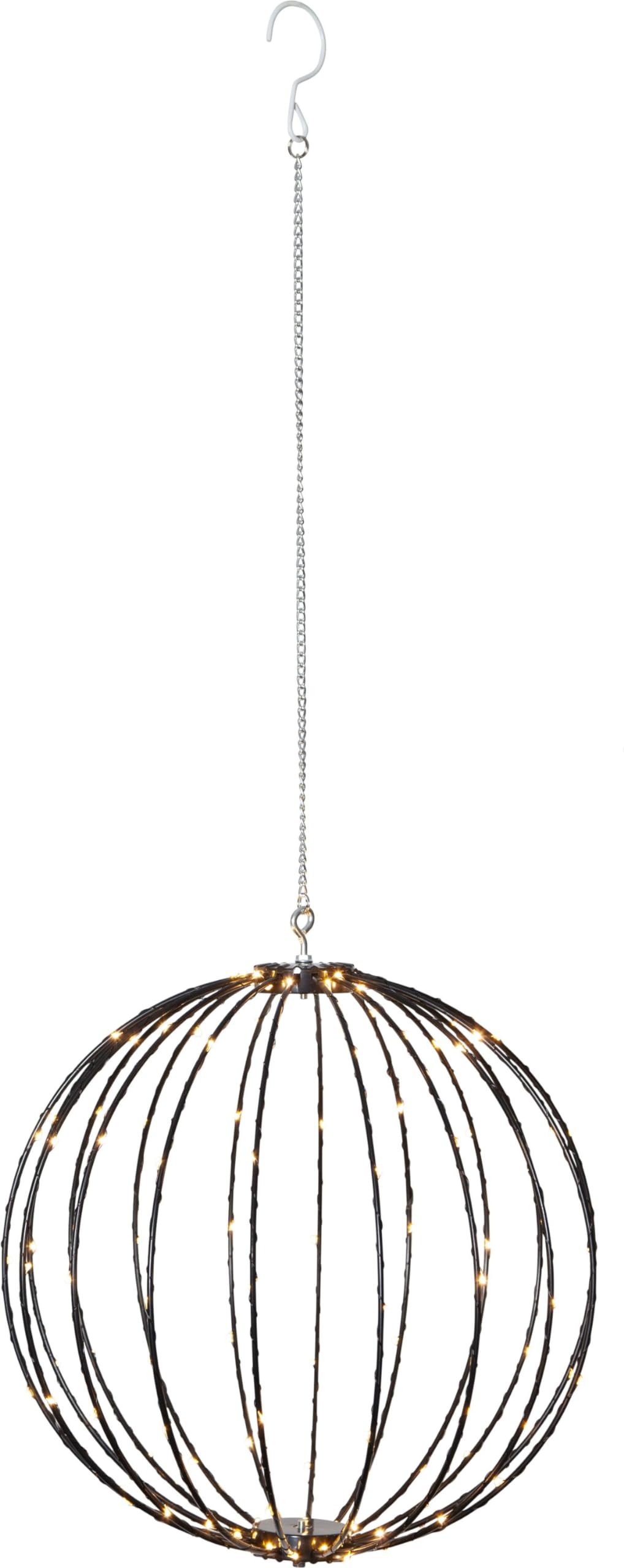 Star Trading 860-96 LED-3D-Kugel Mounty schwarz, ca. 40x40 cm, Kunststoff,126 warmwhite LED, 8 Funktionen,outdoor, Trafo, faltbar, Vierfarb-Karton