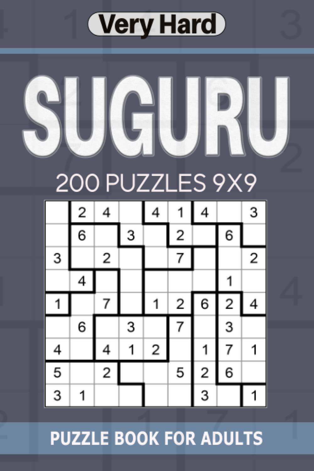 Suguru puzzle book for adults: 200 Puzzles 9x9 Very Hard