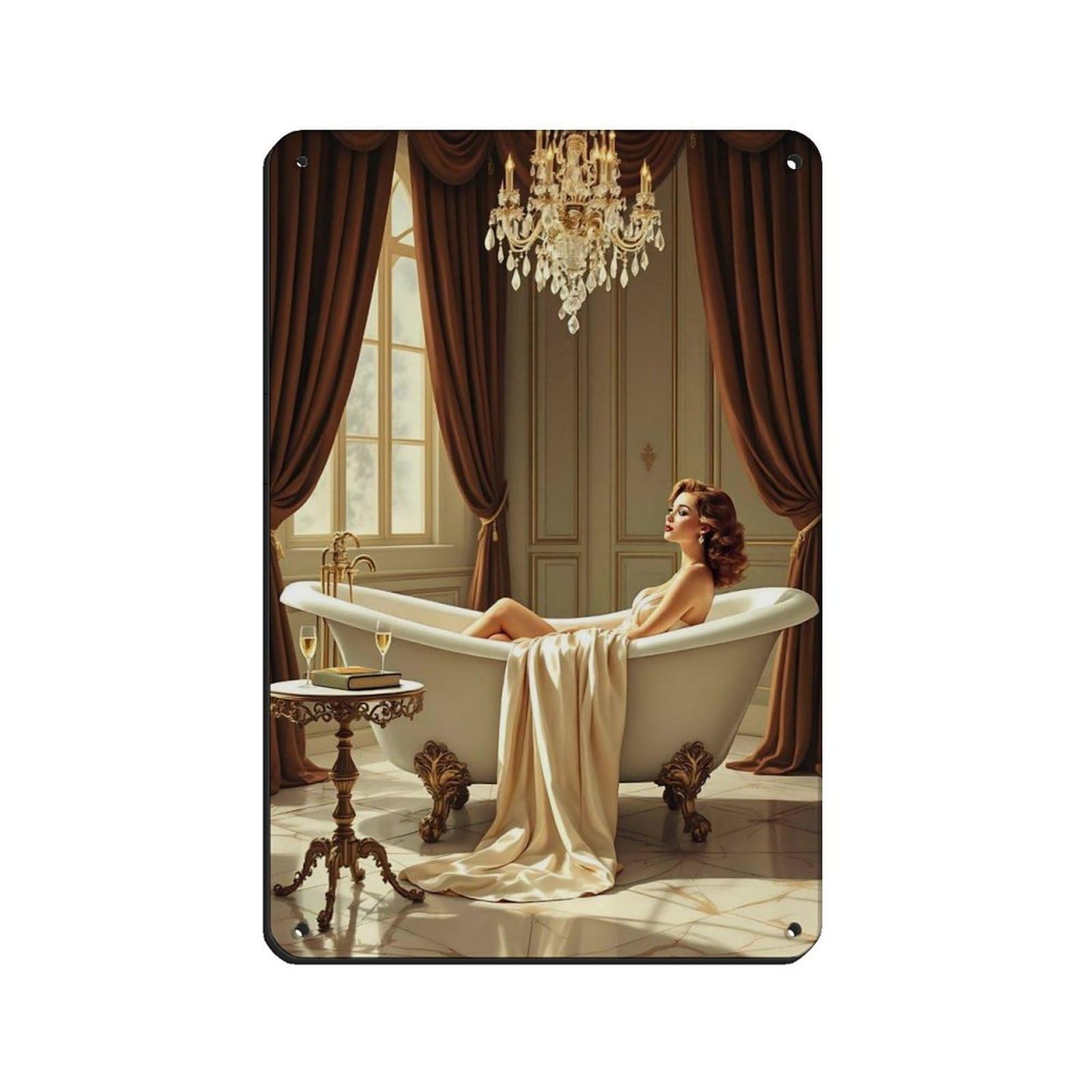 Poster rétro en métal décoration murale vintage style bistrot 20x30cm