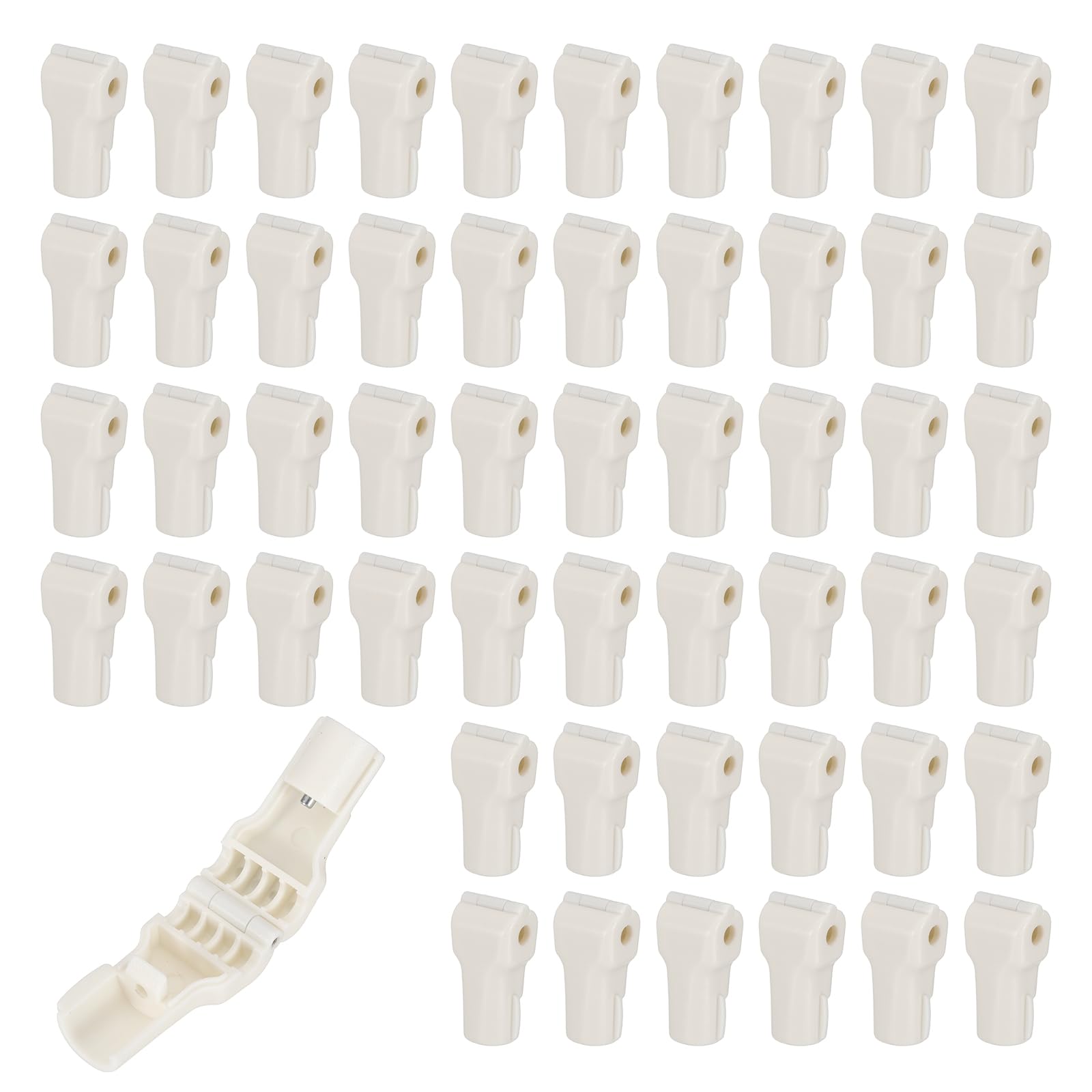 PATIKIL Hook Locks Stop Locks, (5mm, White) (100 Pcs), Plastic Magnet Security Anti-Theft Pegboard Display Hook, Suit for - Retail Store/Supermarket/Shopping Center