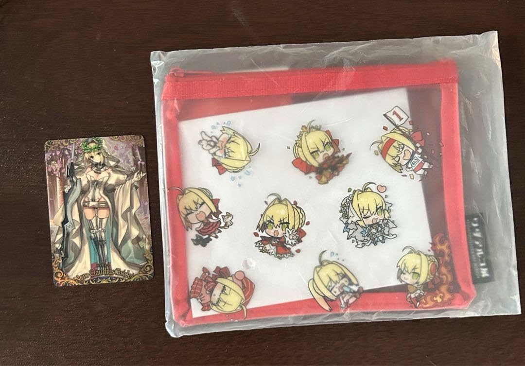 Amazon.co.jp: ワダアルコ展 クリアフラットポーチ ネロ カード fgo