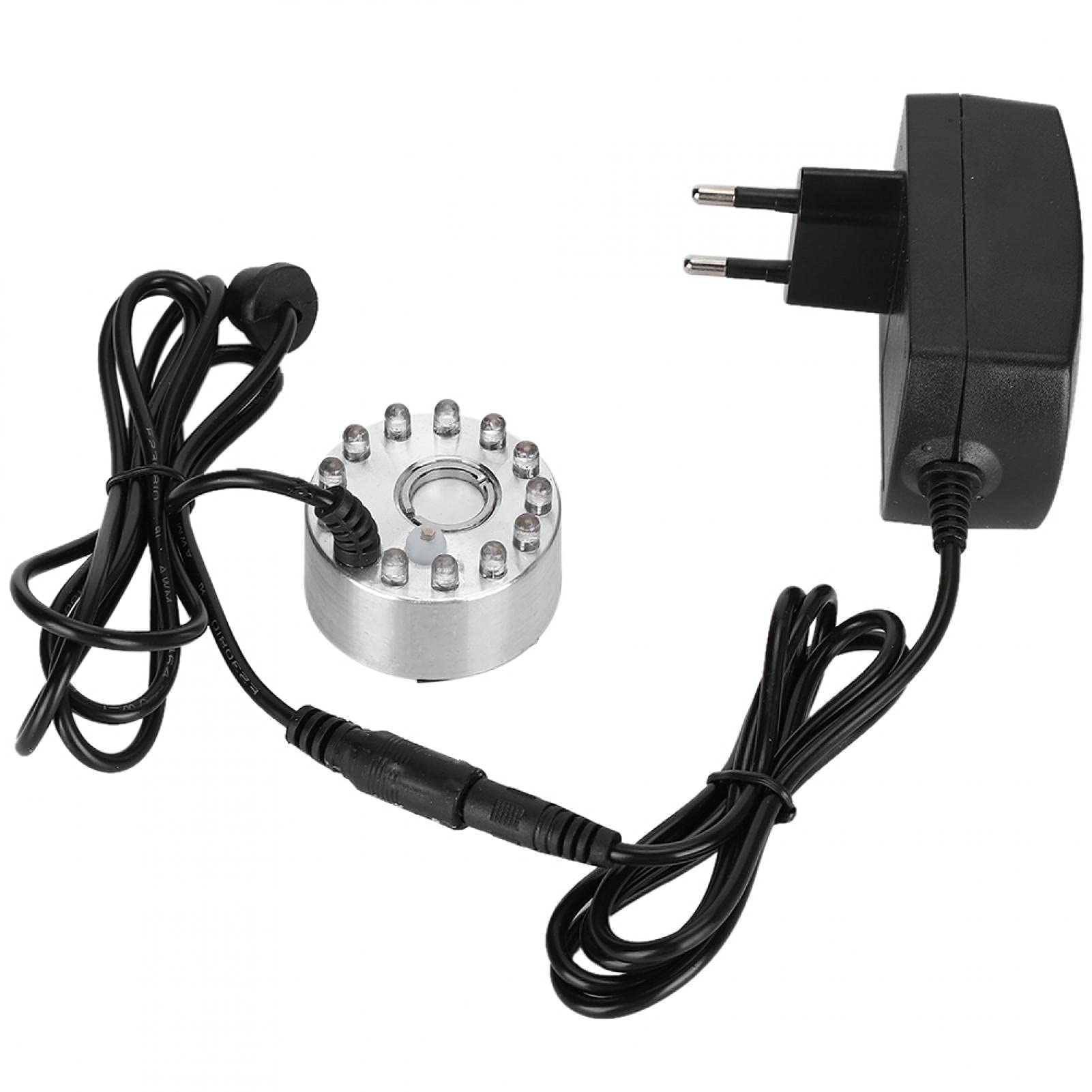 Haofy Mist Maker Fogger, Mini Ornamento per Fontana d'Acqua Mist Fog Maker Atomizzatore con Decorazione Paesaggistica a 12 Luci(EU)