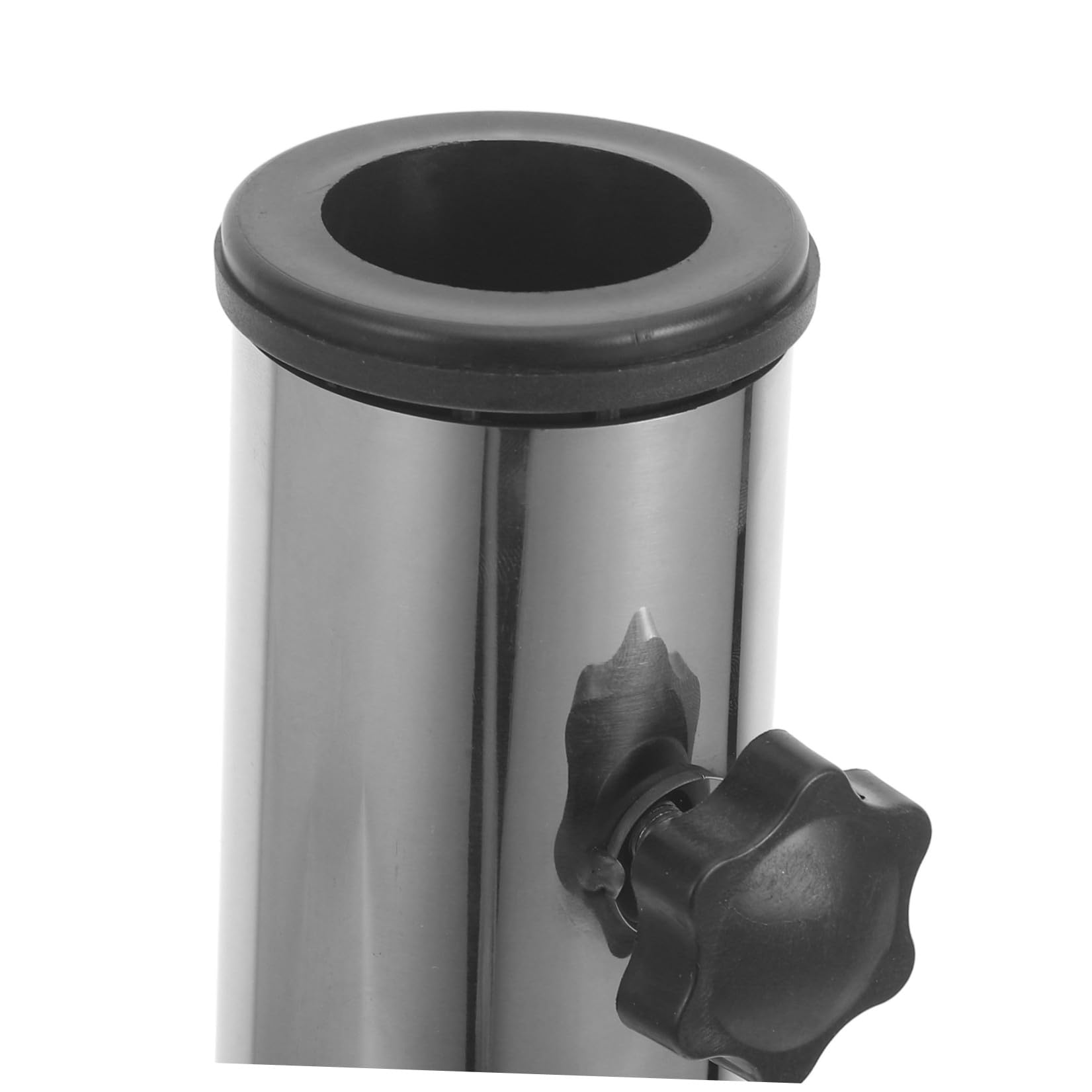 Luxshiny Portaombrellone da Esterno Fisso in Acciaio Inox Argento | Supporto Regolabile Tubo Metallico, Abs, Struttura Stabile per Tavoli e Aree All’aperto