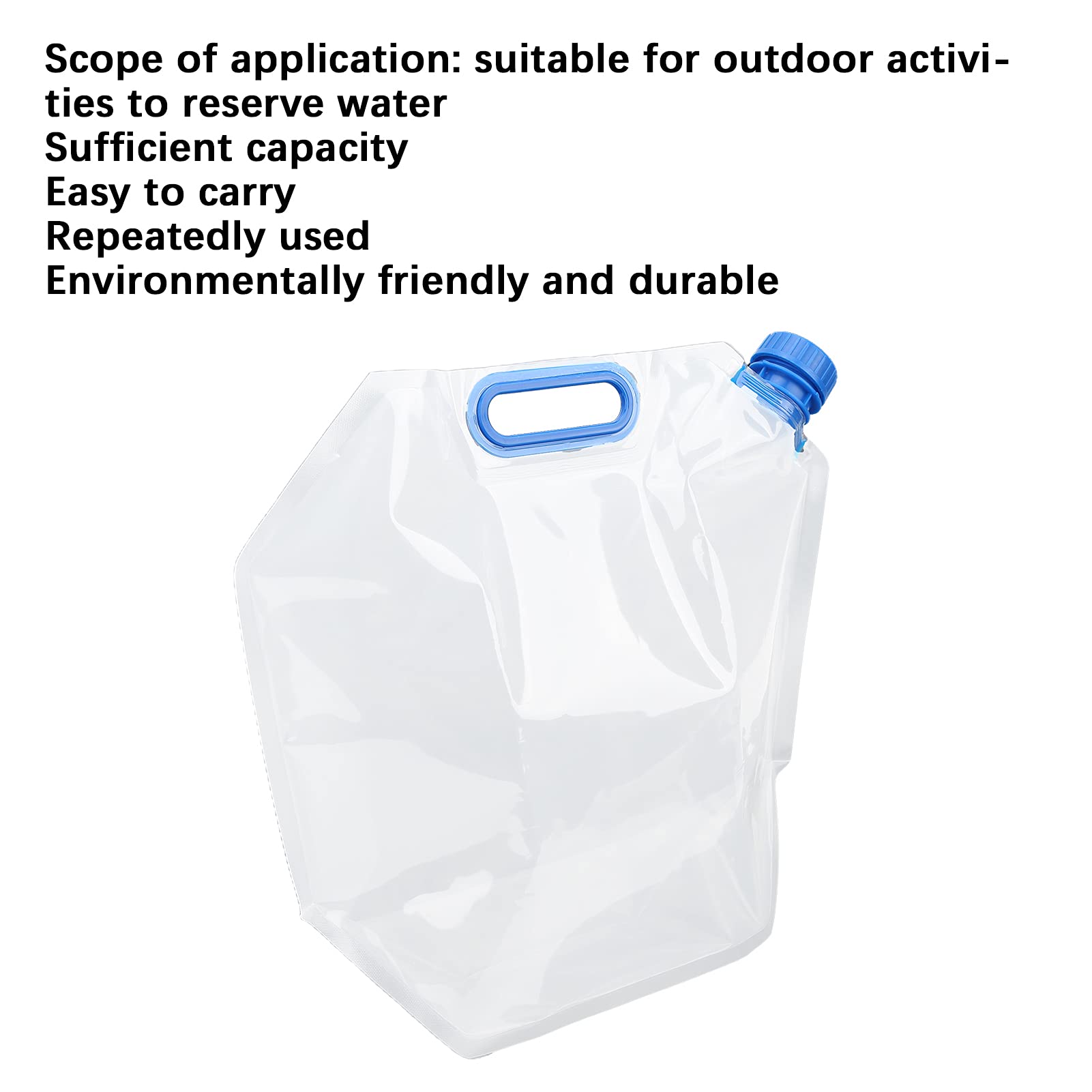 Yuecoom Water Storage, 5L Environmentally Friendly Liquid Container Collapsible Jug Water Bag for Camping Hiking