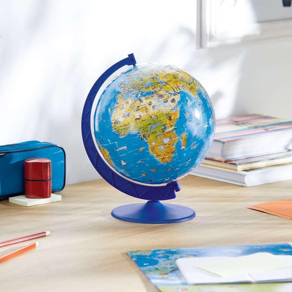 Kinderglobus in deutscher Sprache. Puzzleball 180 Teile: Erlebe Puzzeln in der 3. Dimension