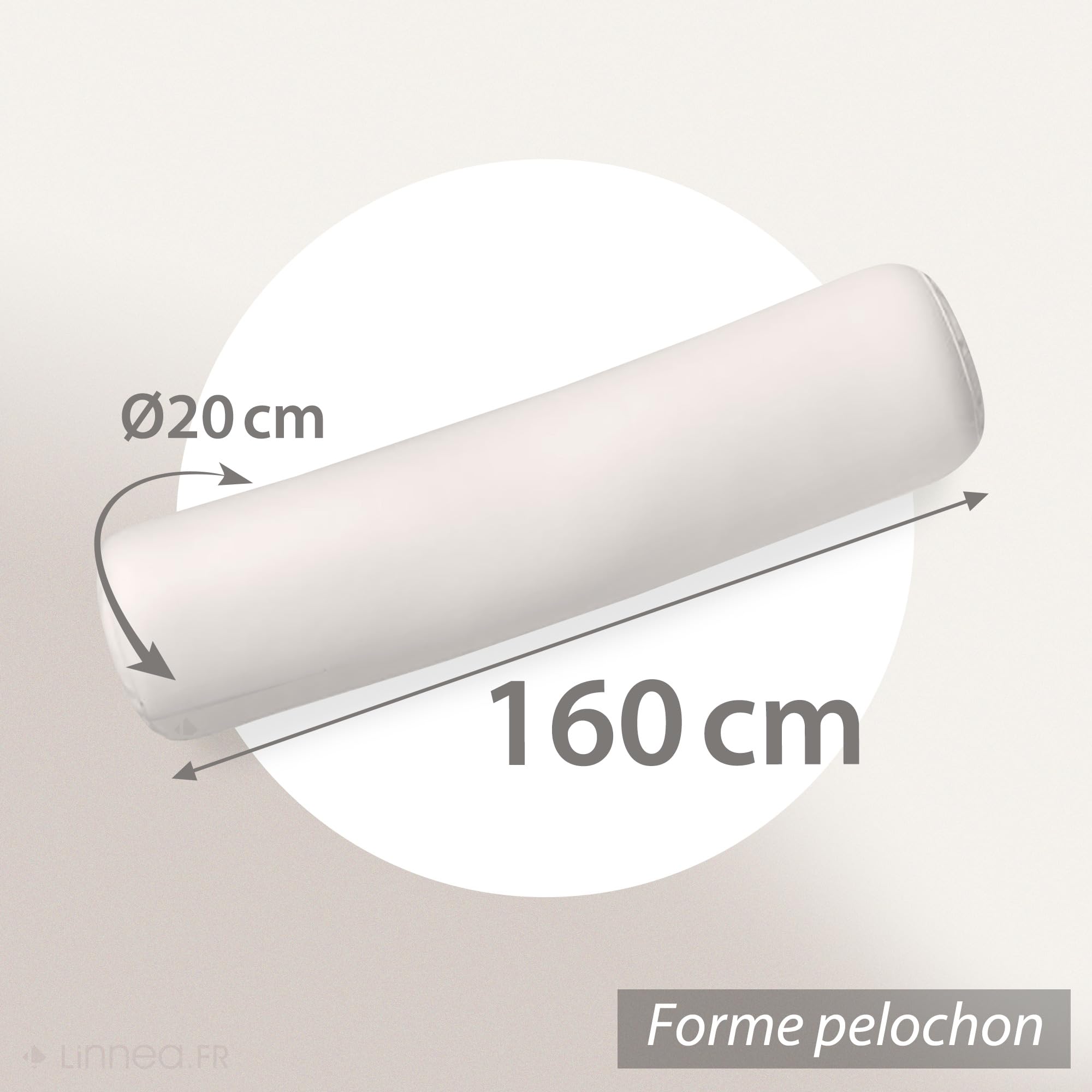 Linnea Cuscino alla Francese - Traversino GRIZZ'LIT - Percalle Policotone - FLOTEX - 160 cm