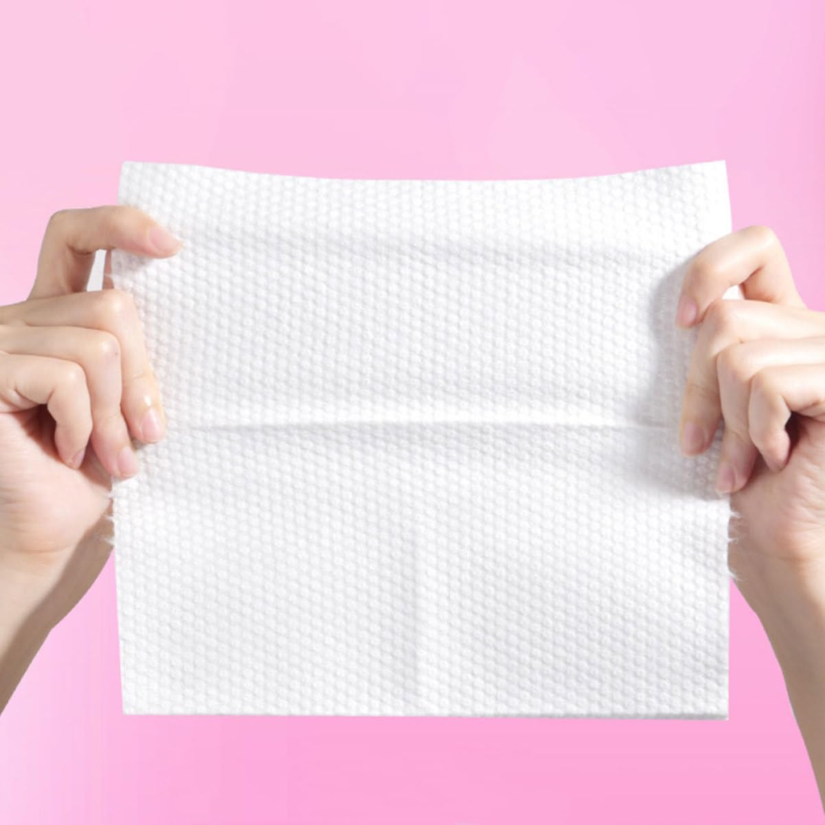 LALAFINA Salviette Detergenti Monouso per Viso in Cotone, 40 Pezzi per Rotolo, 2 Pezzi, Perfette per Pulizia Quotidiana e Cura del Viso Donna