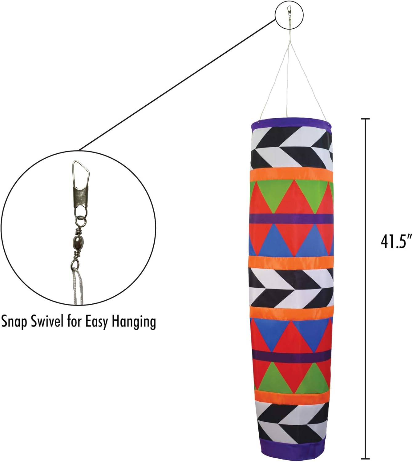 In the Breeze 5165 Arrow 41-Inch Cone Windsock-Colorful, Large Hanging Decoration