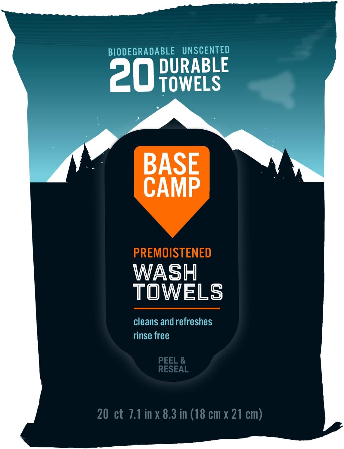 DEAD DOWN WIND Large 7 Inch Unscented Camp Wash Towels (20Ct) - Hunting Scent Control Washing Sheet - Durable Hunting Scent Eliminators - Advanced Hunting Gear