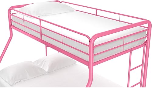 Miniatura 7 de DHP - Litera con cama individual arriba y matrimonial abajo, con armazón de metal y escalera