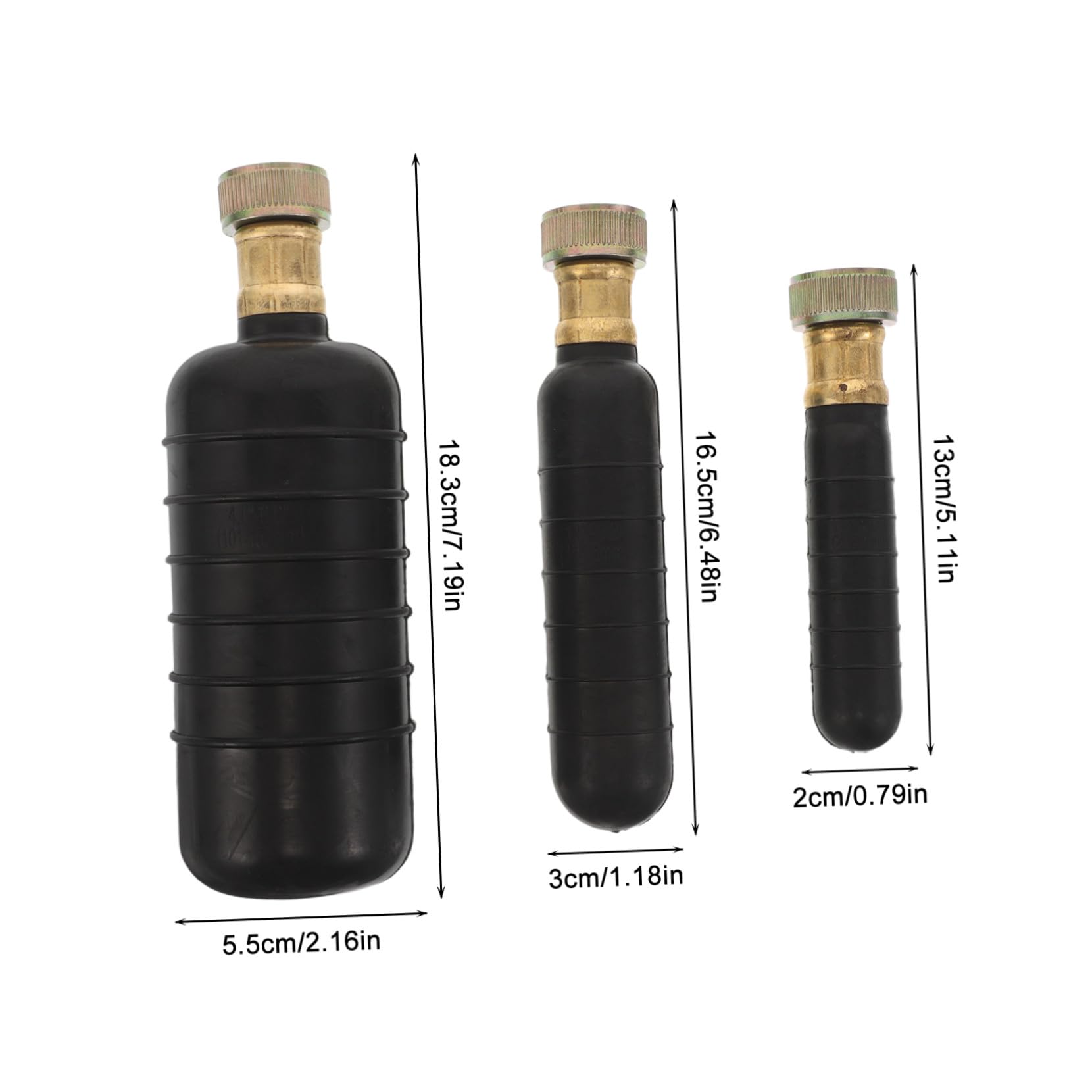 SEWACC Kit de Vejiga de Drenaje para Desatascar Fregaderos, Duchas y Sótanos de 3 Piezas Goma Resistente y Eficaz para Limpieza Versátil de Tuberías