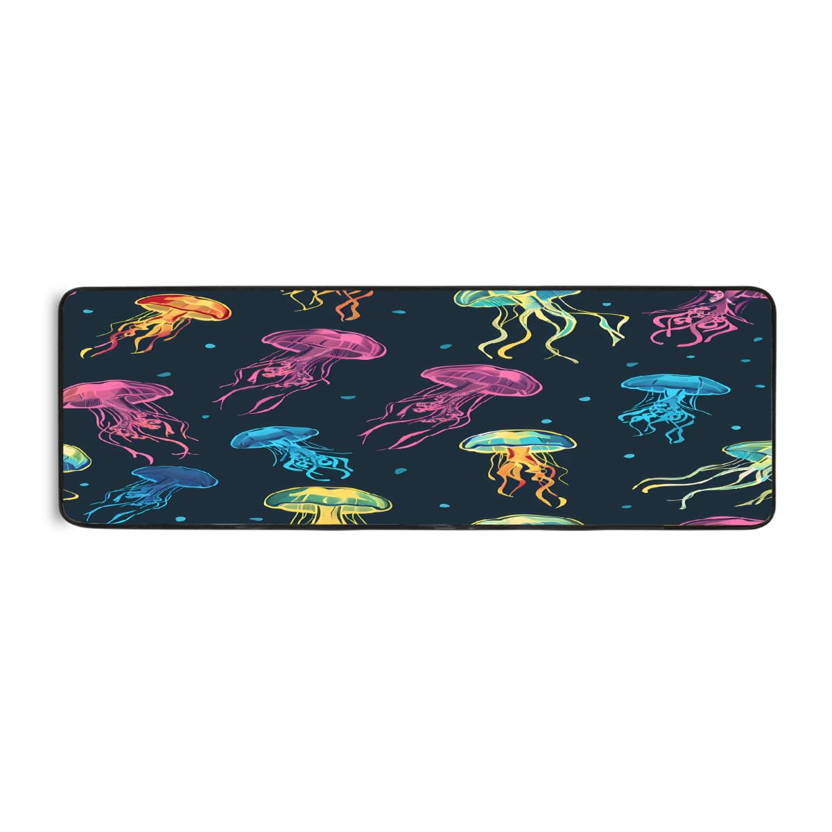 Tapis de cuisine océan méduse 183x61cm de sol lavable