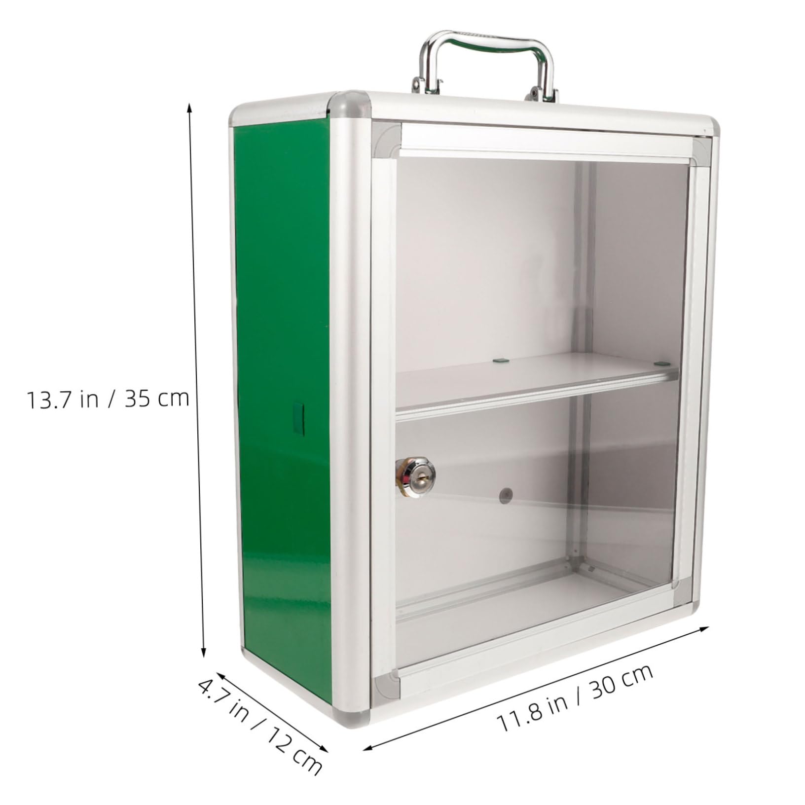 FUOYLOO Caja para Botiquín de Primeros Auxilios Montada en Pared, Armario Metálico Cerradura, Almacenamiento Práctico para Medicamentos y Artículos de Emergencia en Hogares y Lugares