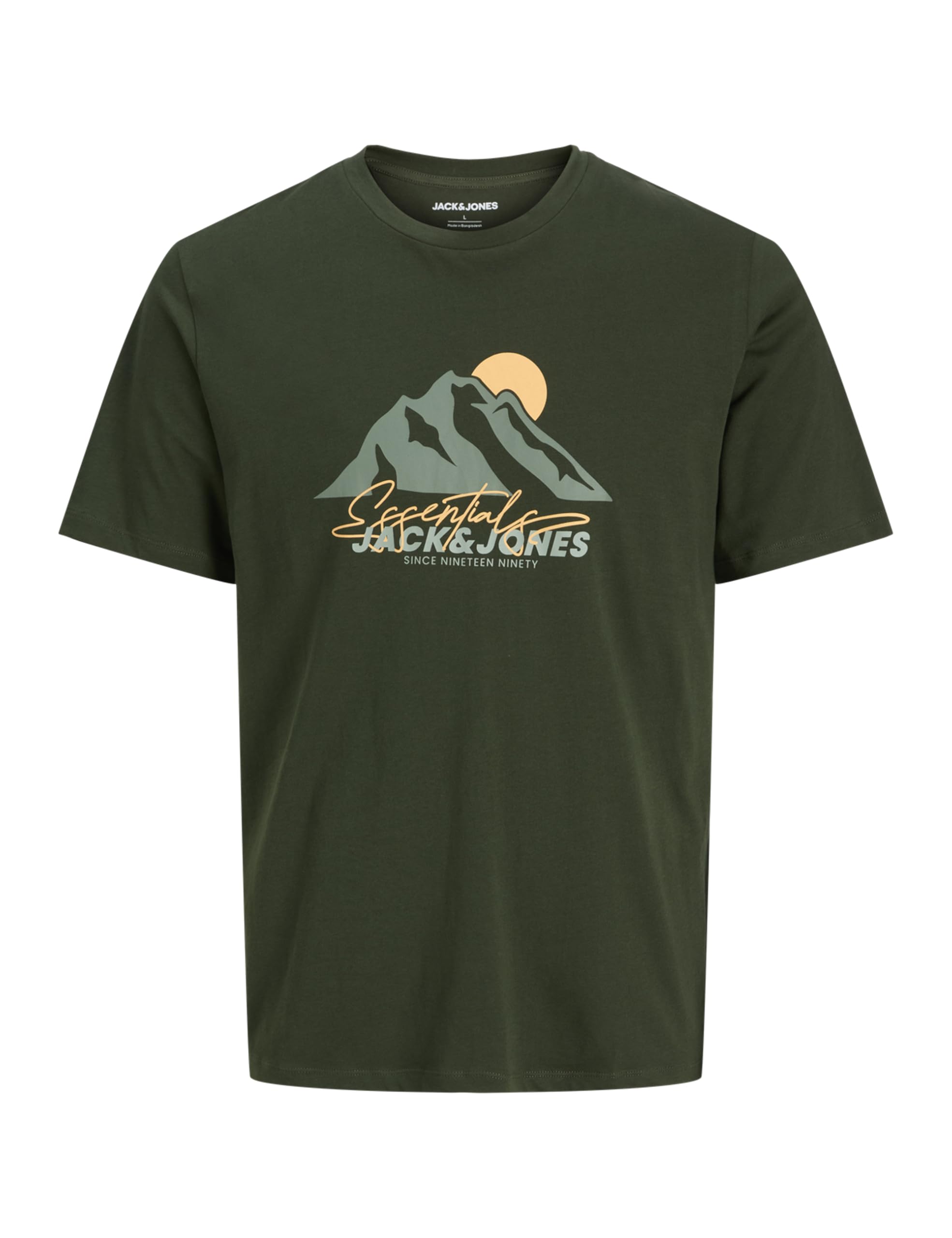 JACK & JONES Jjsun Tee SS Crew Neck, Green (Duffel Bag), XS