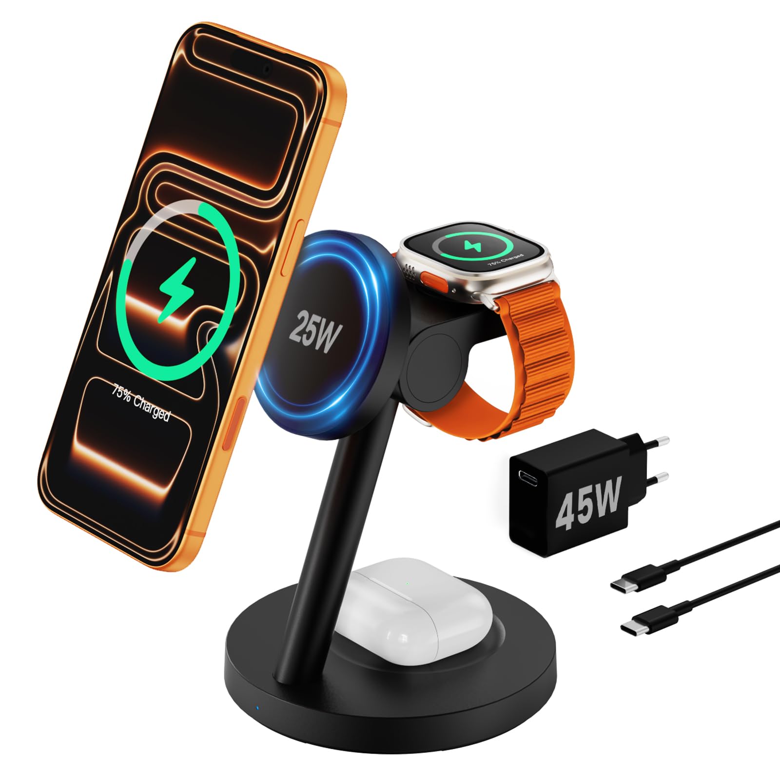 JoyGeek QI2.2 25 W Schnelllade Ladestation für iPhone 17/16