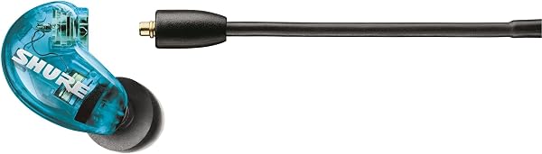 【VGP 殿堂入り金賞】SHURE シュア イヤホン 有線 SE215 SPE-A ブルー 高遮音性 ノイズキャンセリング ゲーム ゲーミング スペシャルエディション カナル型 ワイヤレス変換可(別売) MMCX リケーブル プロ仕様 低音強化 配信 音楽 オーディオリスニング レコーディング 録音 楽器 在宅勤務 リモートワーク ケーブル長116 cm 【国内正規品/メーカー保証2年】 - 4